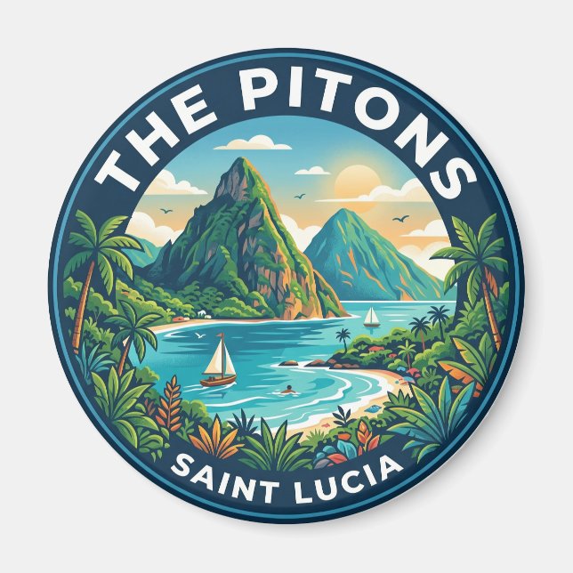 Imã Os Pitons São Lúcia (Frente)