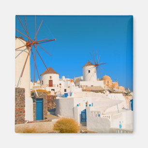 Imã Os prédios brancos e as moinhos de vento no