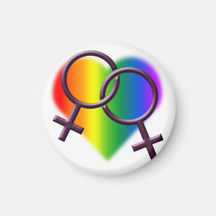 Imã Os presentes lésbicas de mulheres alegres do amor