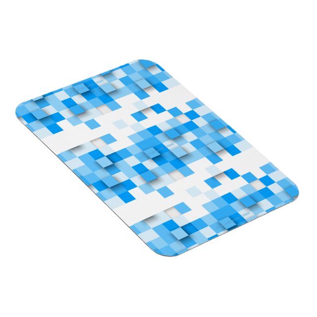 Ímã Os quadrados de SlipperyJoe - mosaico moderno trab (Lado Direito)