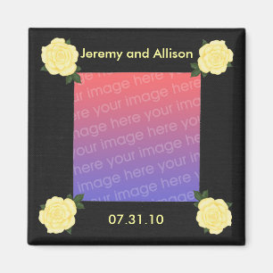 Imã Os rosas amarelos, salvar os ímãs da foto do