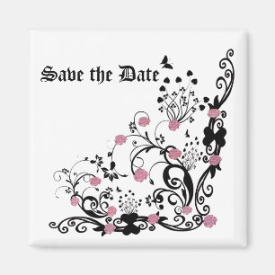 Imã os rosas elegantes salvar a data