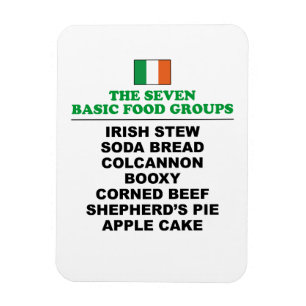 Ímã Os Sete Grupos Alimentares Básicos Irlandeses Dive