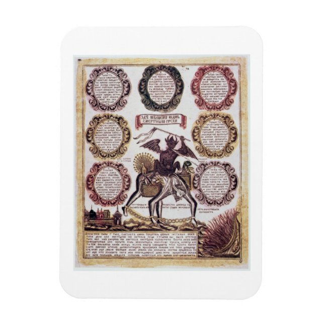 Ímã Os Sete Pecados Mortais (gravura) (Vertical)