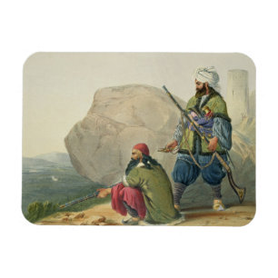 Ímã Os soldados de infantaria de Afghaun em seu