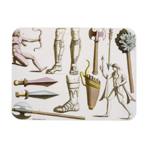 Ímã Os soldados gregos, braços e armadura, chapeiam 3