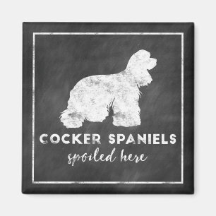 Imã Os Spaniels de Cocker estragaram aqui o quadro do