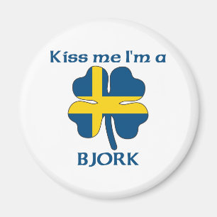 Imã Os sueco personalizados beijam-me que eu sou Bjork