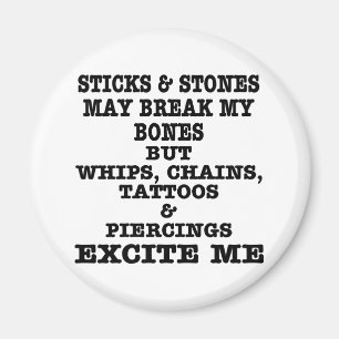 Imã Os tatuagens & as perfurações das correntes dos