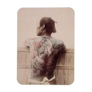 Ímã Os tatuagens do noivo japonês, c.1880 (foto)