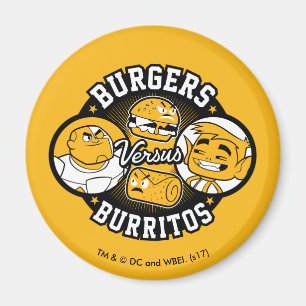 Imã Os titã adolescentes vão! hamburgueres de   cont