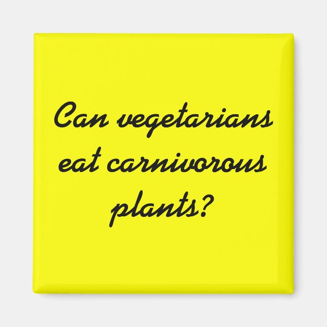 Imã Os vegetarianos podem comer plantas carnívoras? (Frente)