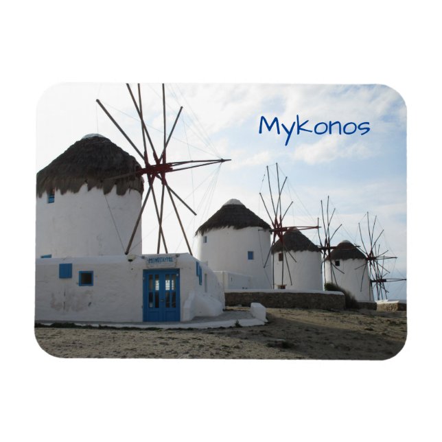 Ímã Os Windmills, Mykonos, Grécia (Horizontal)