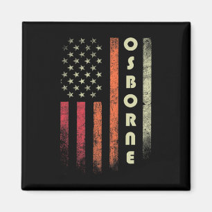 Imã Osborne Surname Funny Retro Vintage Birthday Ameri