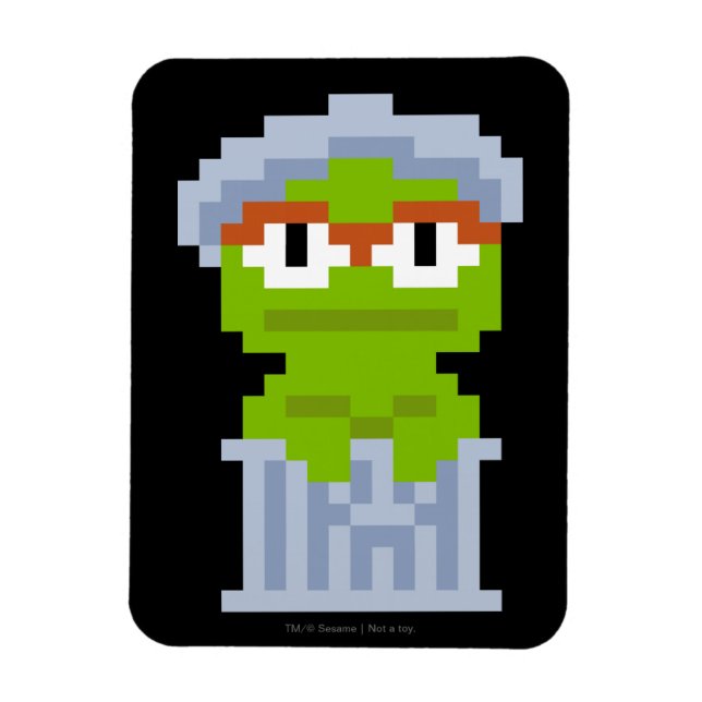 Ímã Oscar the Grouch Pixel Art (Vertical)