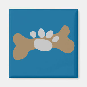 Imã Osso de cão & impressão da pata