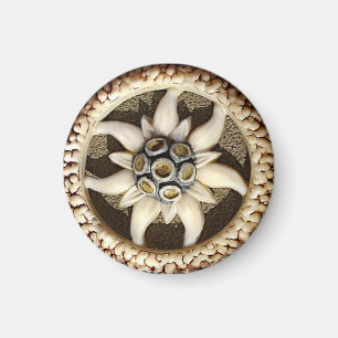 Imã Osso Gravado Edelweiss