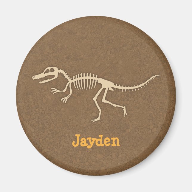 Imã Ossos Legais de Dinossauro Velociraptor Para Menin (Frente)