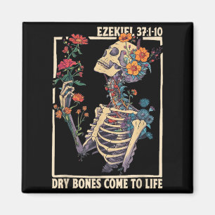 Imã Ossos Secos Voltam à Vida Esqueleto Floral Ezequie