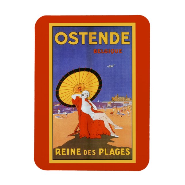 Ímã Ostende Rainha das praias 1920 de verão de beleza  (Vertical)