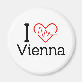 Imã Österreich Heartbeat Eu amo Viena