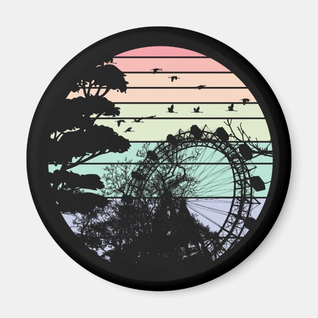 Imã Österreich Wien Retro Prater Riesenrad (Frente)