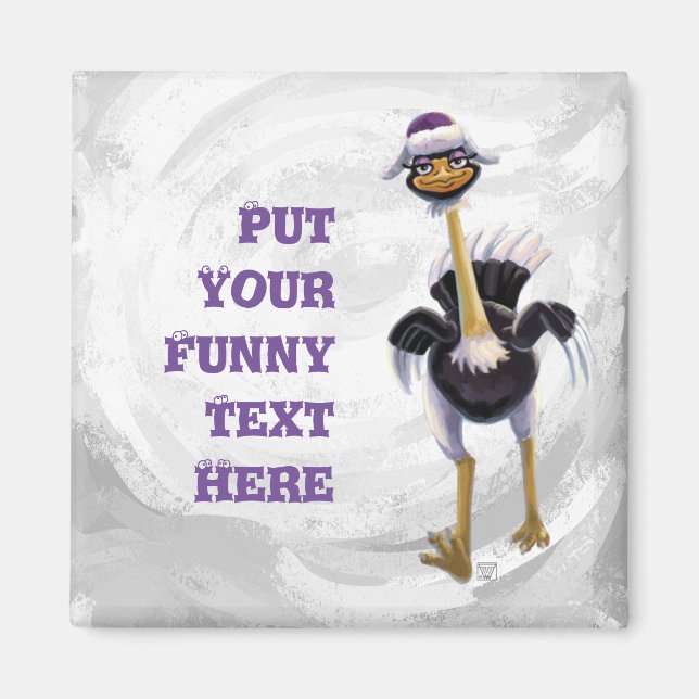 Imã Ostrich Corrente das Montanhas (Frente)