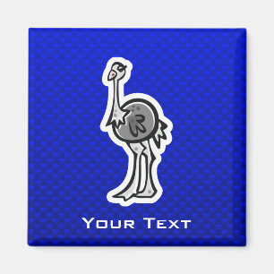 Imã Ostrich Cujo Alcance; Azul