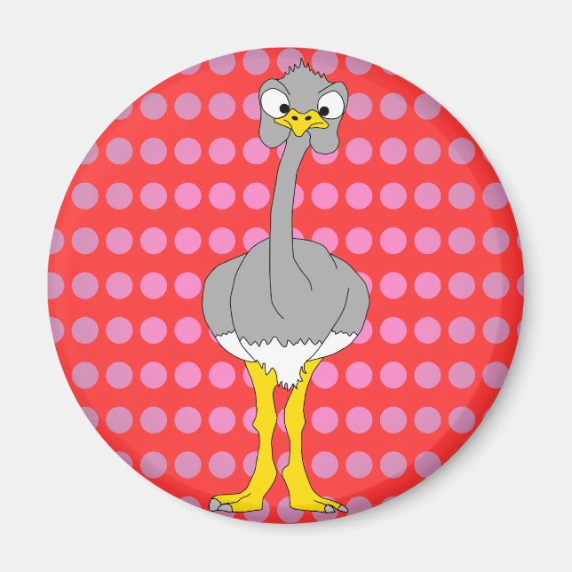 Imã Ostrich Magnet (Frente)