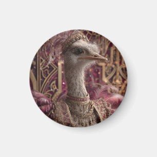 Imã Ostrich no palhaço real Ornamentado e na coroa