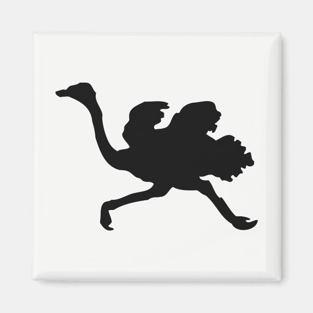 Imã Ostrich Silhouette (Frente)