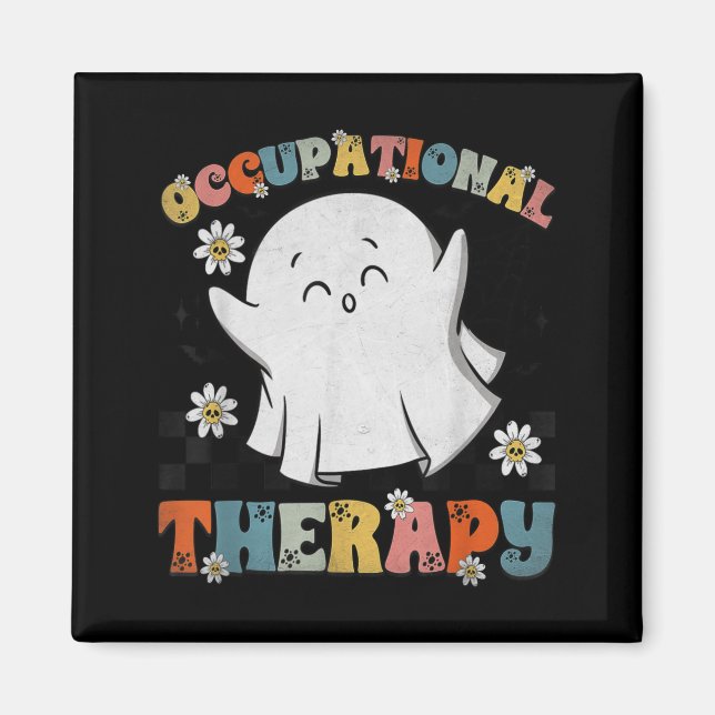 Imã Ot Occupational Therapy Halloween Retro Ghost Ot H (Frente)
