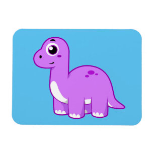 Ímã Ótima Ilustração De Um Dinossauro Brontossauro.