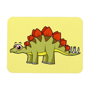 Ímã Ótima Ilustração De Um Dinossauro De Estegossauro.