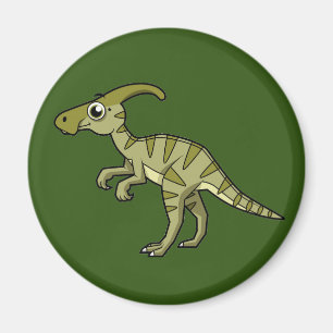 Imã Ótima Ilustração De Um Dinossauro Parasaurolofico.