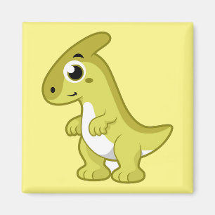 Imã Ótima Ilustração De Um Dinossauro Parasaurolofico.