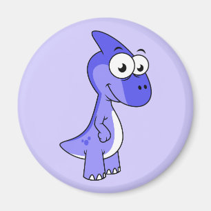 Imã Ótima Ilustração De Um Dinossauro Parasaurolofico.
