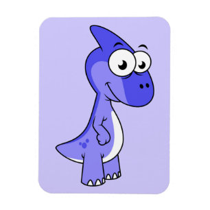 Ímã Ótima Ilustração De Um Dinossauro Parasaurolofico.