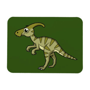 Ímã Ótima Ilustração De Um Dinossauro Parasaurolofico.