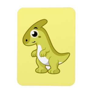 Ímã Ótima Ilustração De Um Dinossauro Parasaurolofico.