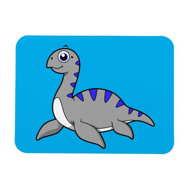 Ímã Ótima Ilustração De Um Monstro De Loch Ness. (Horizontal)