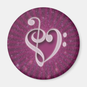 Imã Ótimas notas musicais juntas como um coração