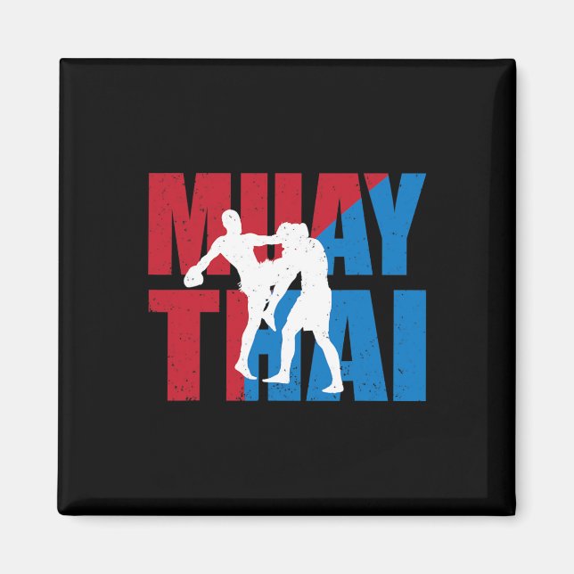 Imã Ótimo Design de Lutador de Muay Thai para Kickboxe (Frente)