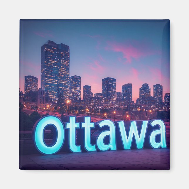 Imã Ottawa Canadá Capital Cidade Viagem Lembrança 🗺️ (Frente)