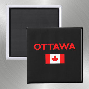 Imã Ottawa Canadá Flag Dark Color