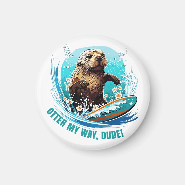 Imã Otter 841 Surfing Otter Ela Rouba Surfboards Otte (Frente)