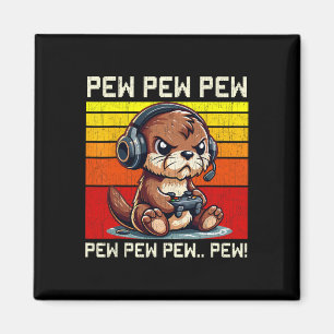 Imã Otter Gamer Pew Vídeos Engraçados de Video Games V