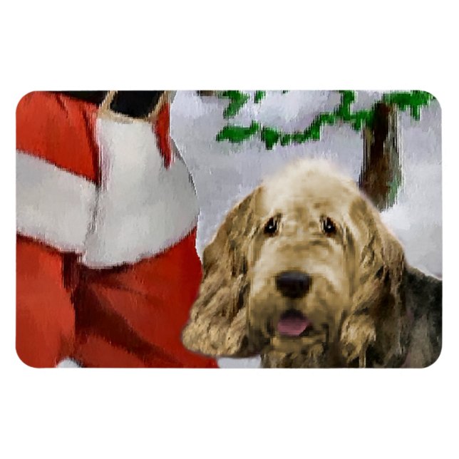 Ímã Otterhound com Natal de Papais noeis (Horizontal)