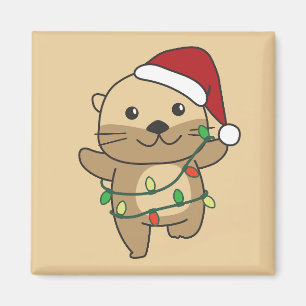 Imã Otters de Feriados de Inverno de Natal
