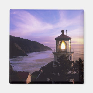 Imã OU, Costa do Oregon, Farol de Heceta Head, em